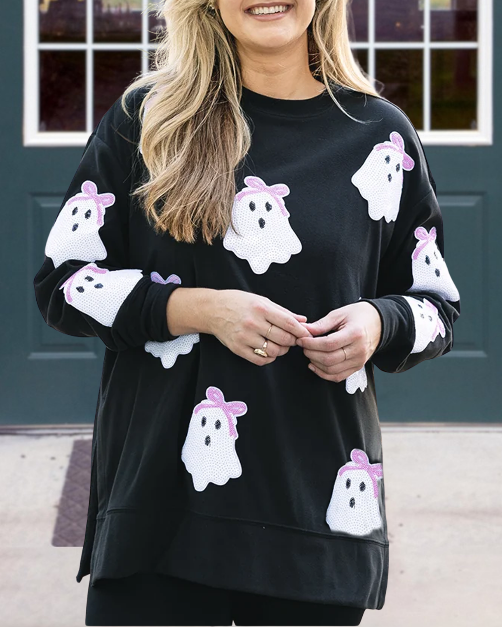 Sequin Little Ghost Pullover
