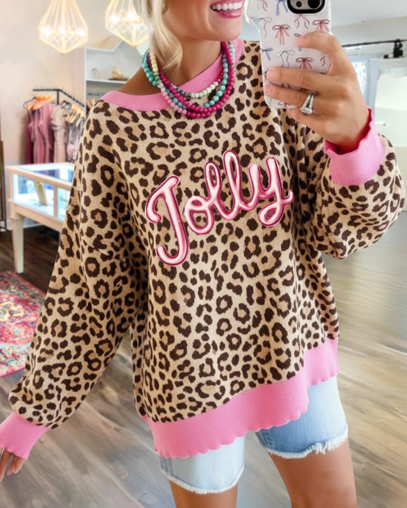 Stylish Jolly Leopard Sweatshirt