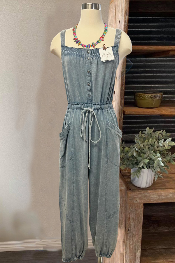 Sylvia Relaxed Denim Jumpsuit