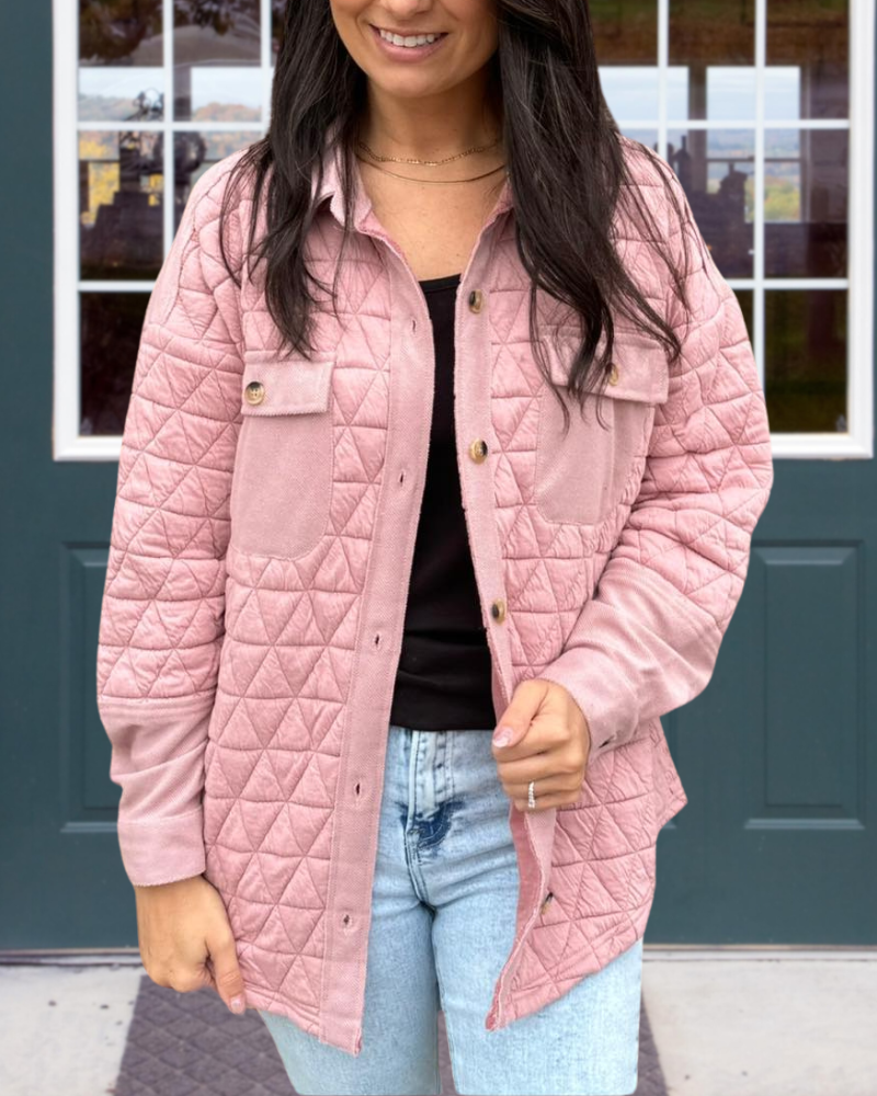 Oversized Textured Quilted Jacket