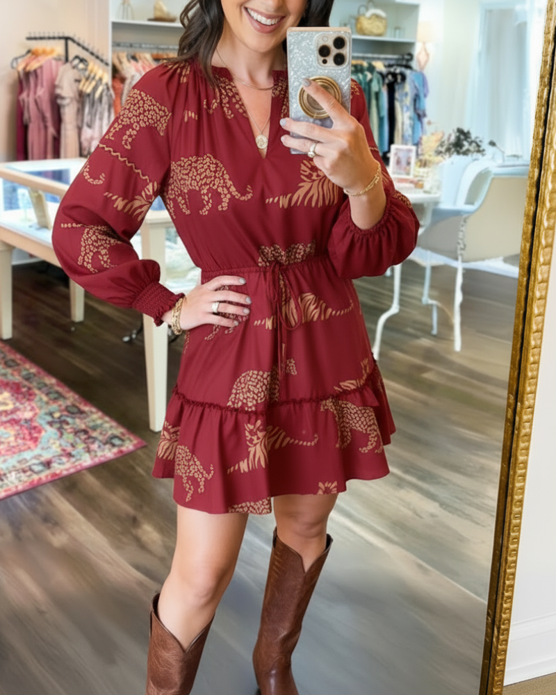 Wild Leopard Dance Dress