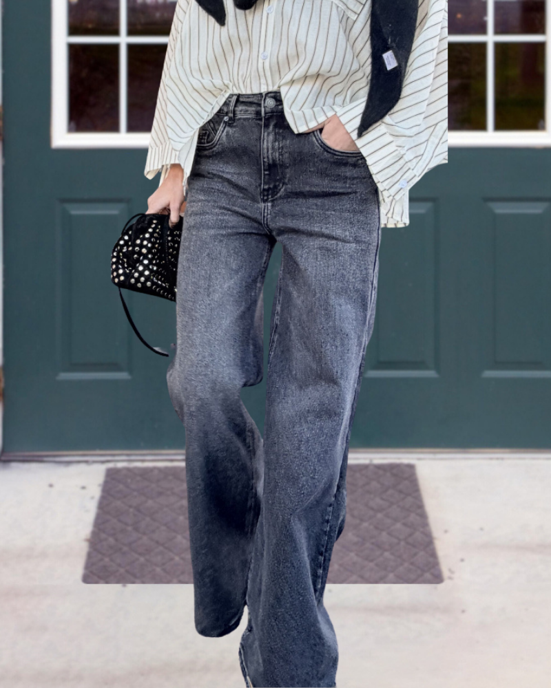 Casual Retro Wide-Leg Jean