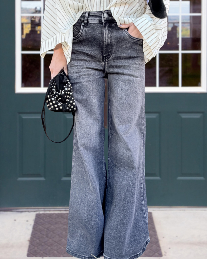 Casual Retro Wide-Leg Jean