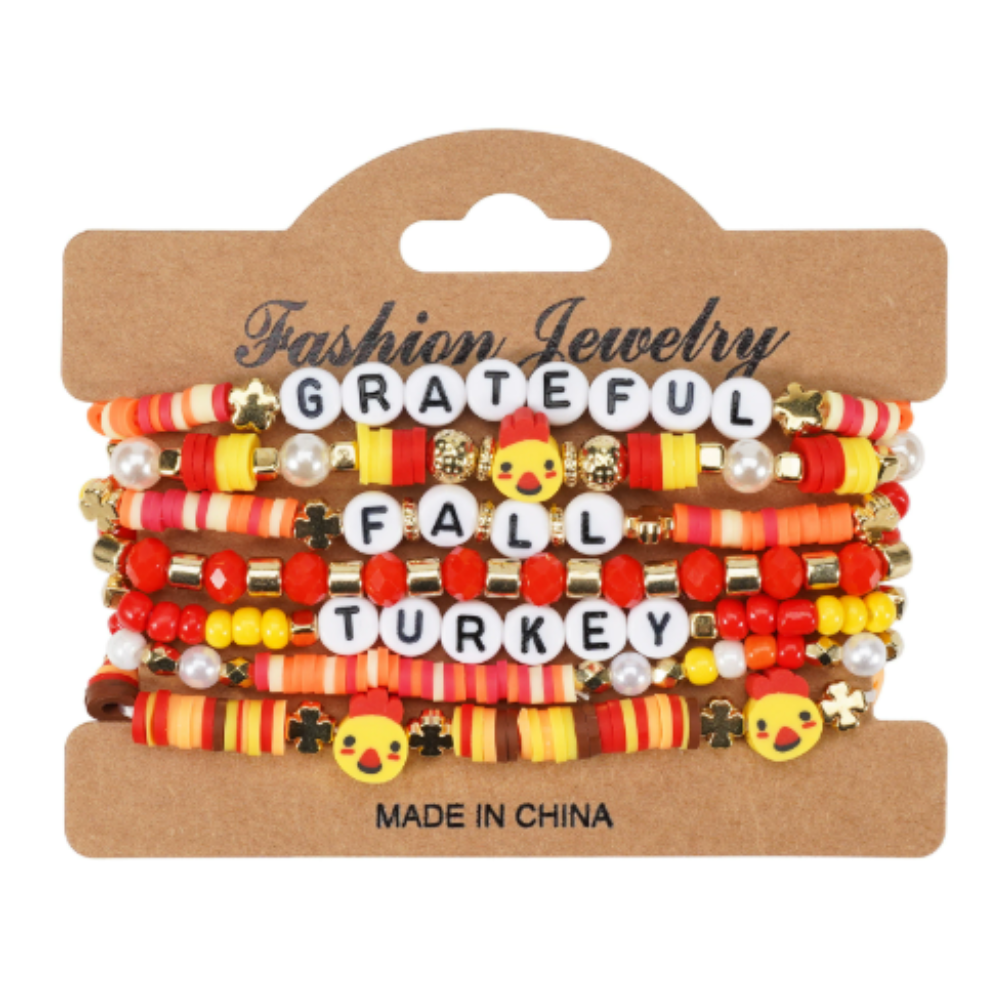 Thanksgiving Element Beaded Bracelet
