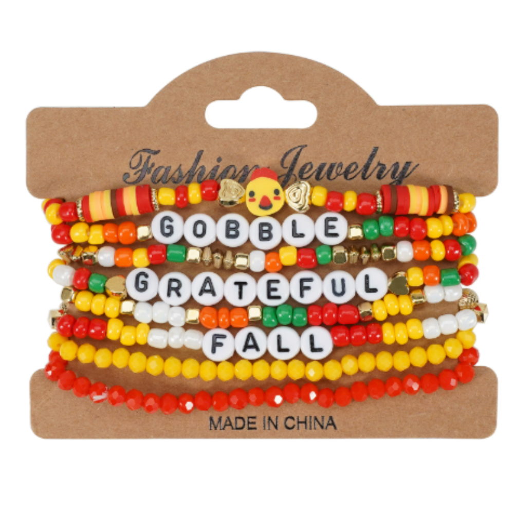 Thanksgiving Element Beaded Bracelet