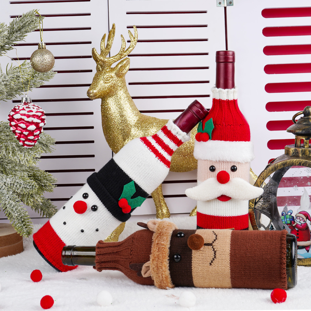 Christmas Trim Wine Bottle Cooler