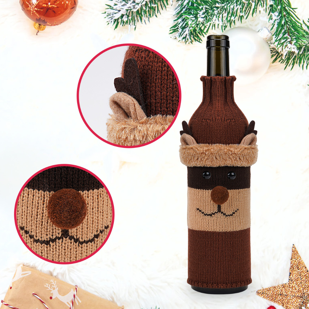 Christmas Trim Wine Bottle Cooler