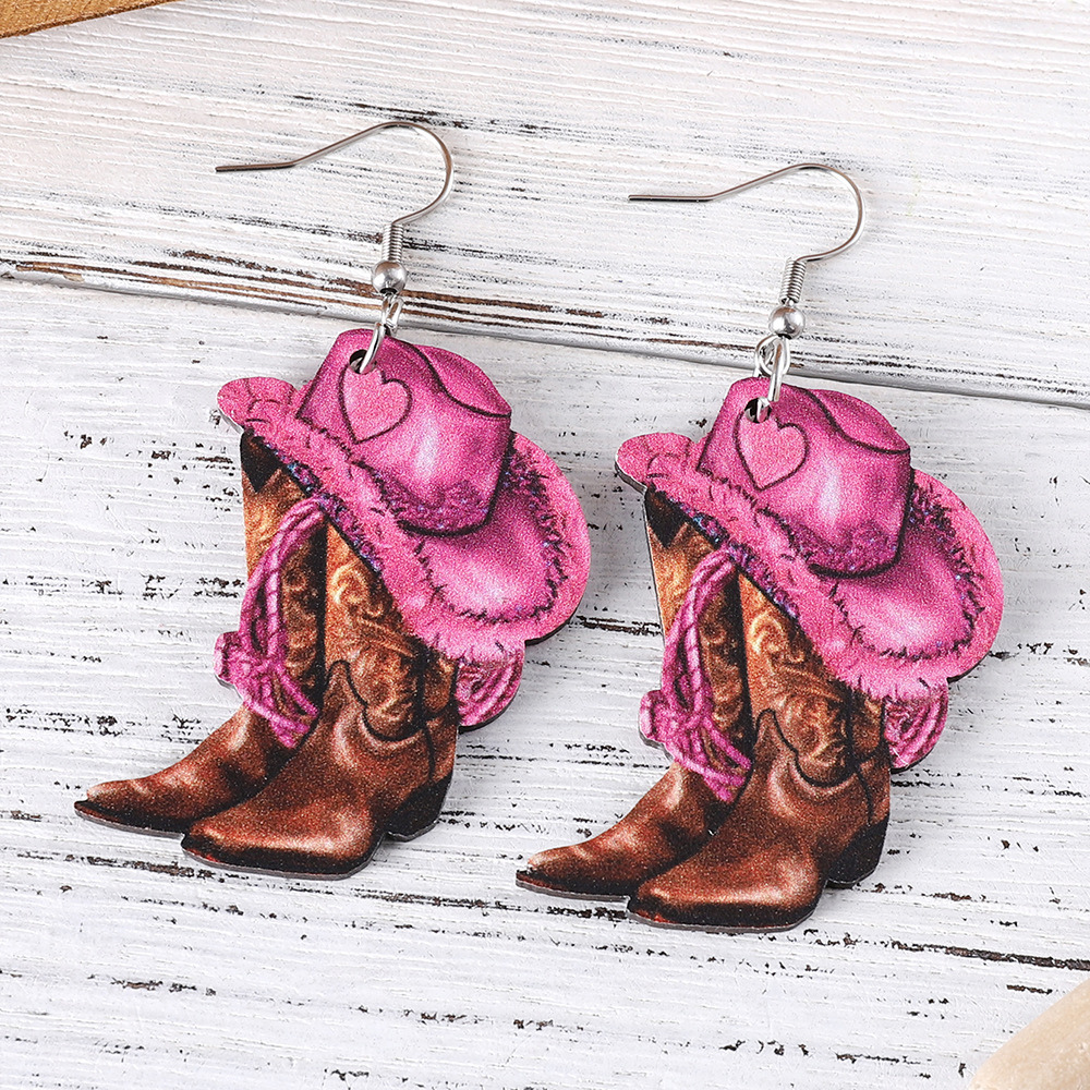 Western Cowboy Boot Earrings