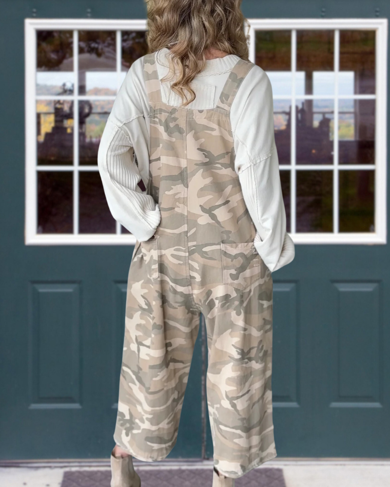 Casual Stylish Camouflage Overalls
