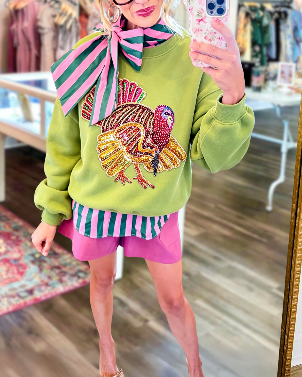 Thanksgiving Turkey Sequin Pullover