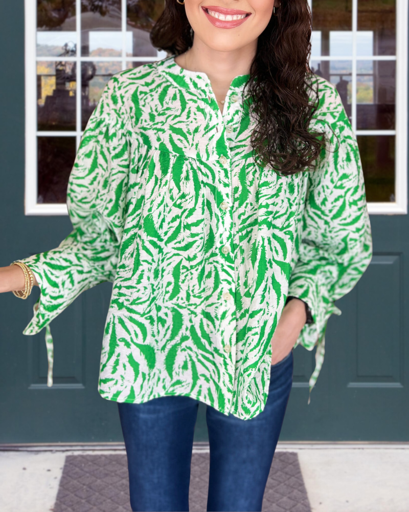 Fresh Botanical Button-Up Shirt