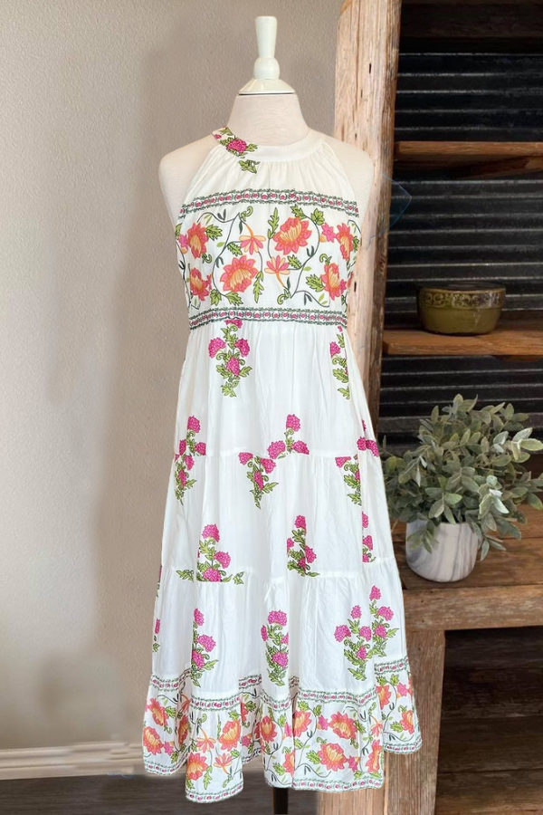 Glamorous Floral Tiered A-Line Dress