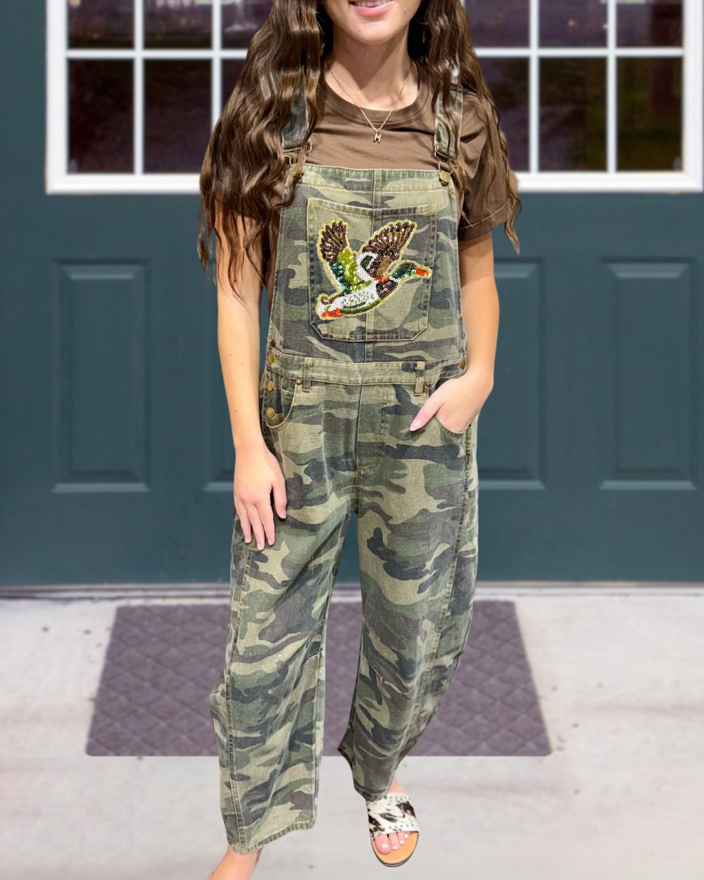 Sequined Mallard Camouflage Overalls