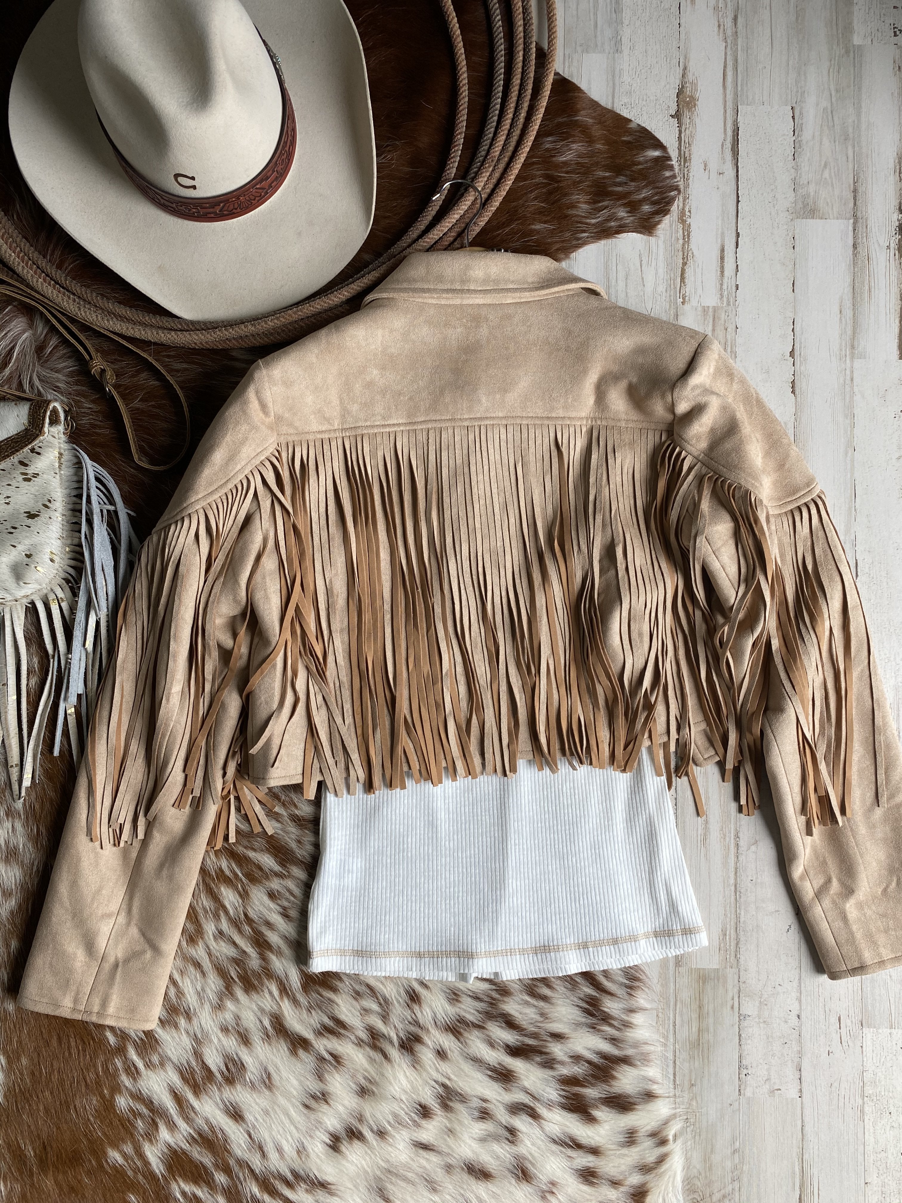 Fringed Moto Short Jacket