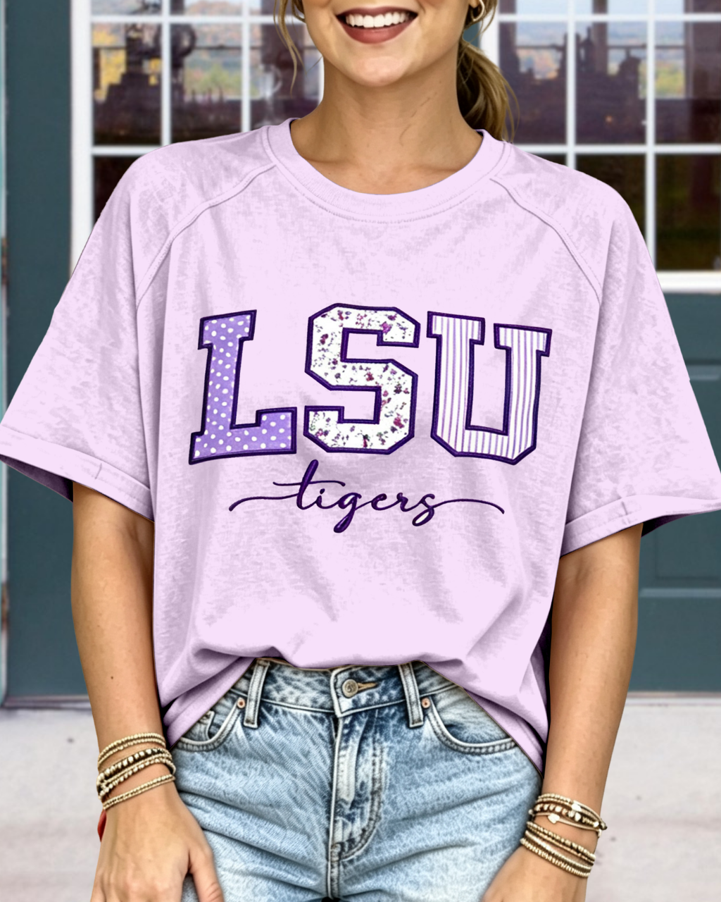 Tigers Embroidered Game Day T-Shirt
