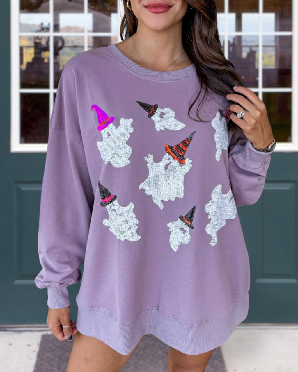 Ghostly Gala Sequin Sweatshirt