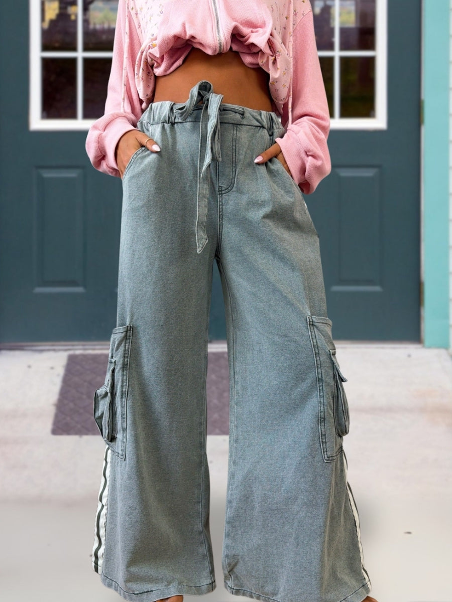 Distressed Workwear Style Jeans