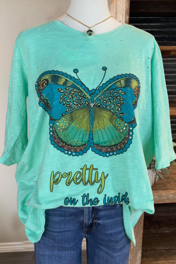 Pretty on the Inside Butterfly Tee