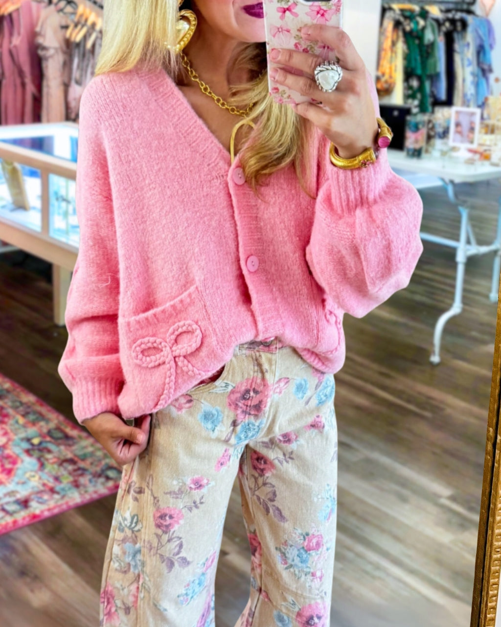 Whimsical Bow Detailed Cardigan