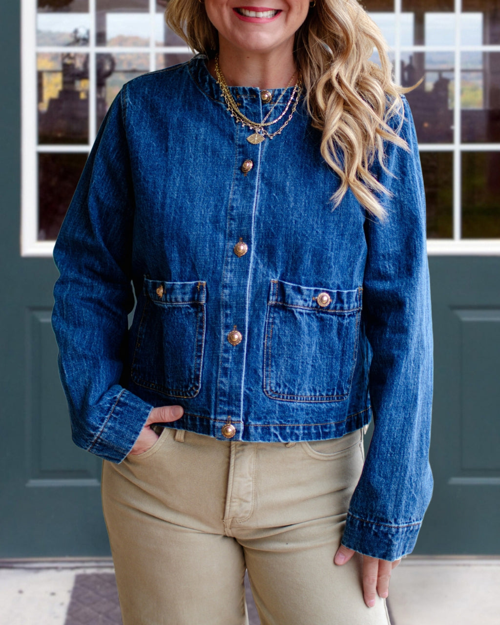 Stylish Cropped Denim Jacket