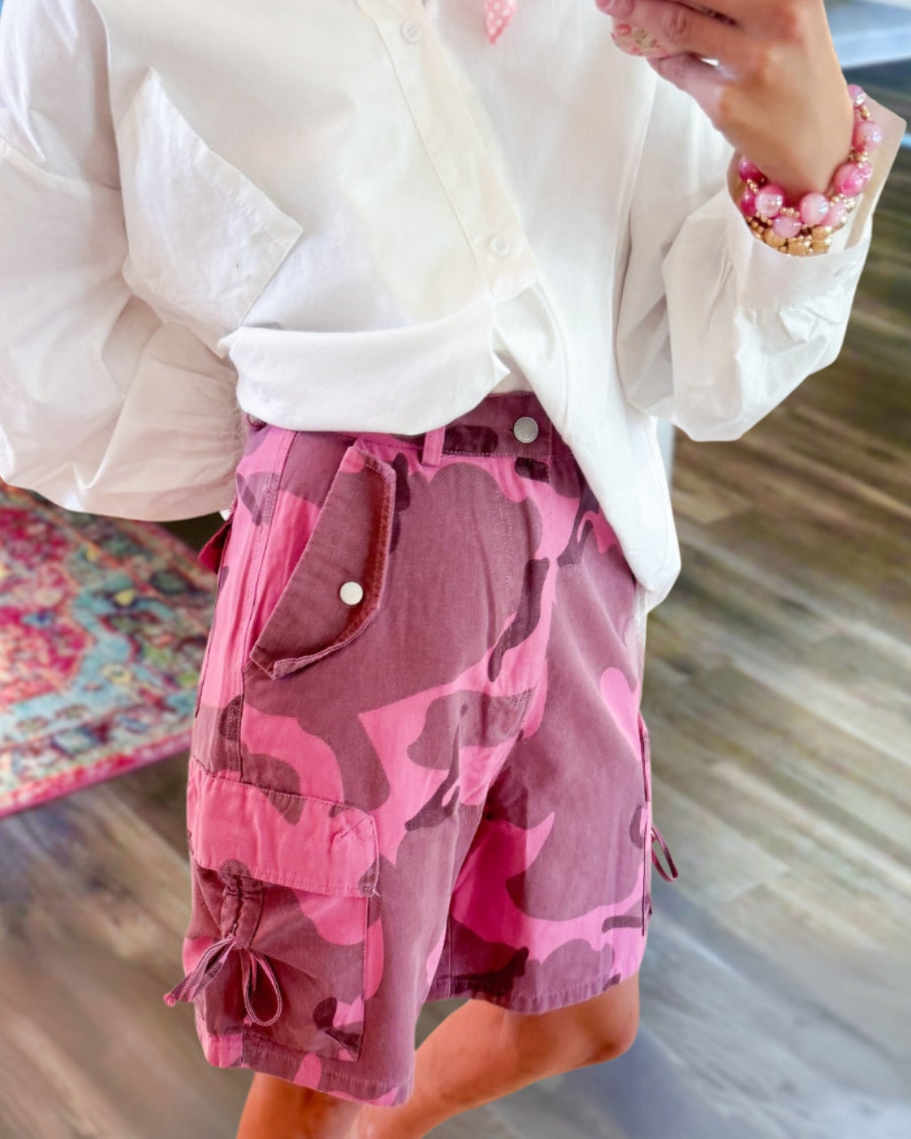 Stylish Camouflage Denim Shorts