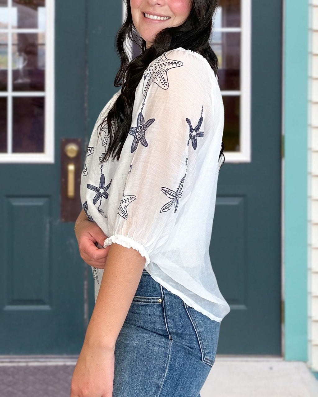 Casual Starfish Print Top