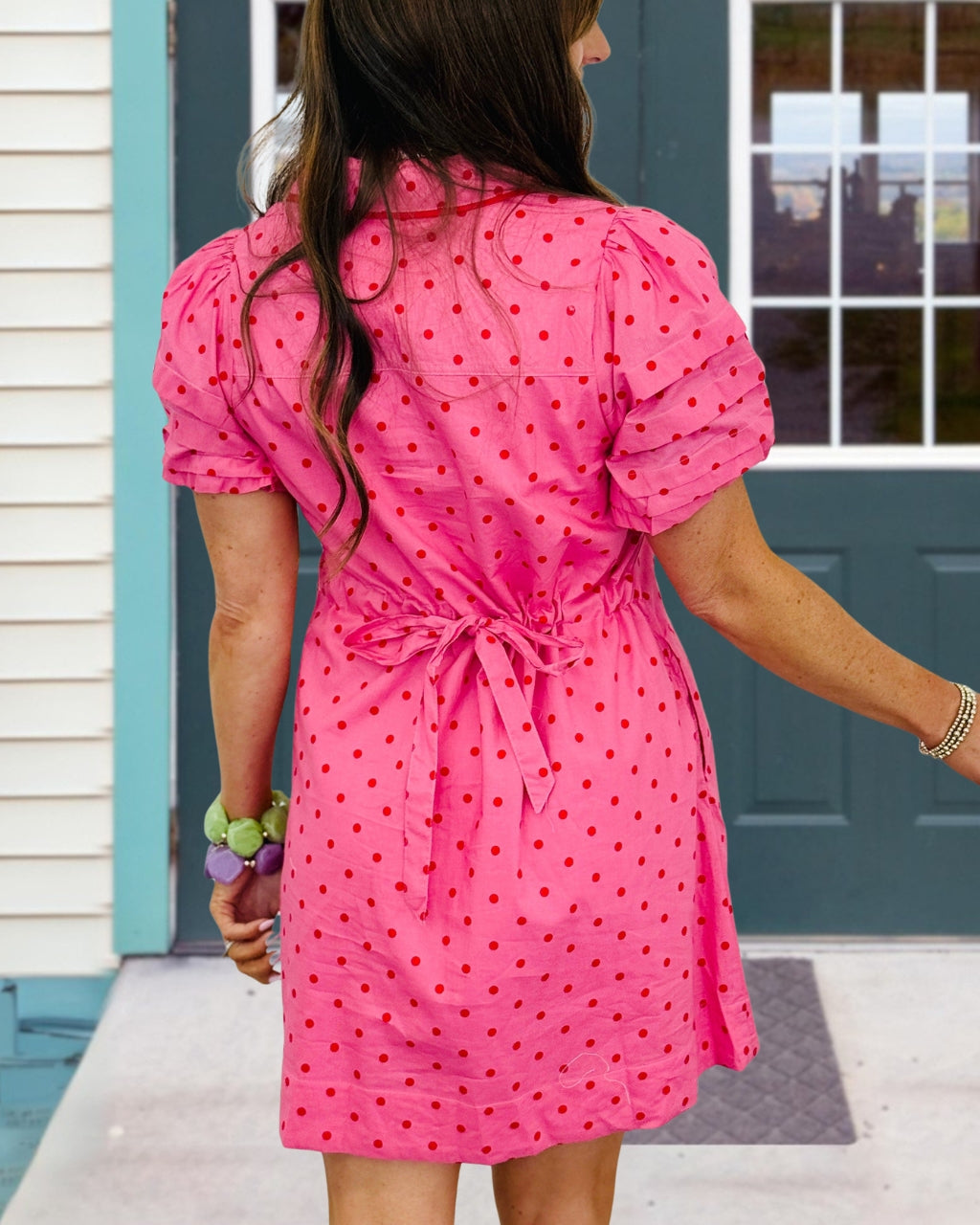 Polka-Dot Mini Dress