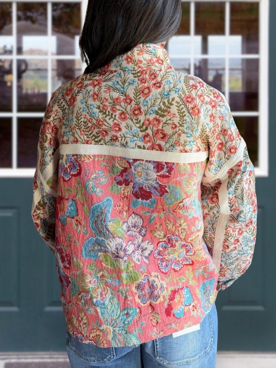 Vintage Floral-Print Jacket