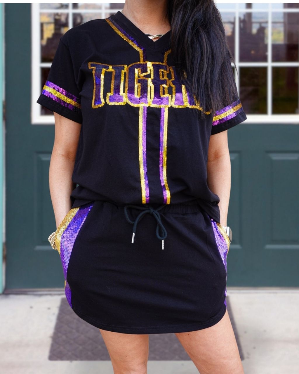 Tiger Sequin Football Set