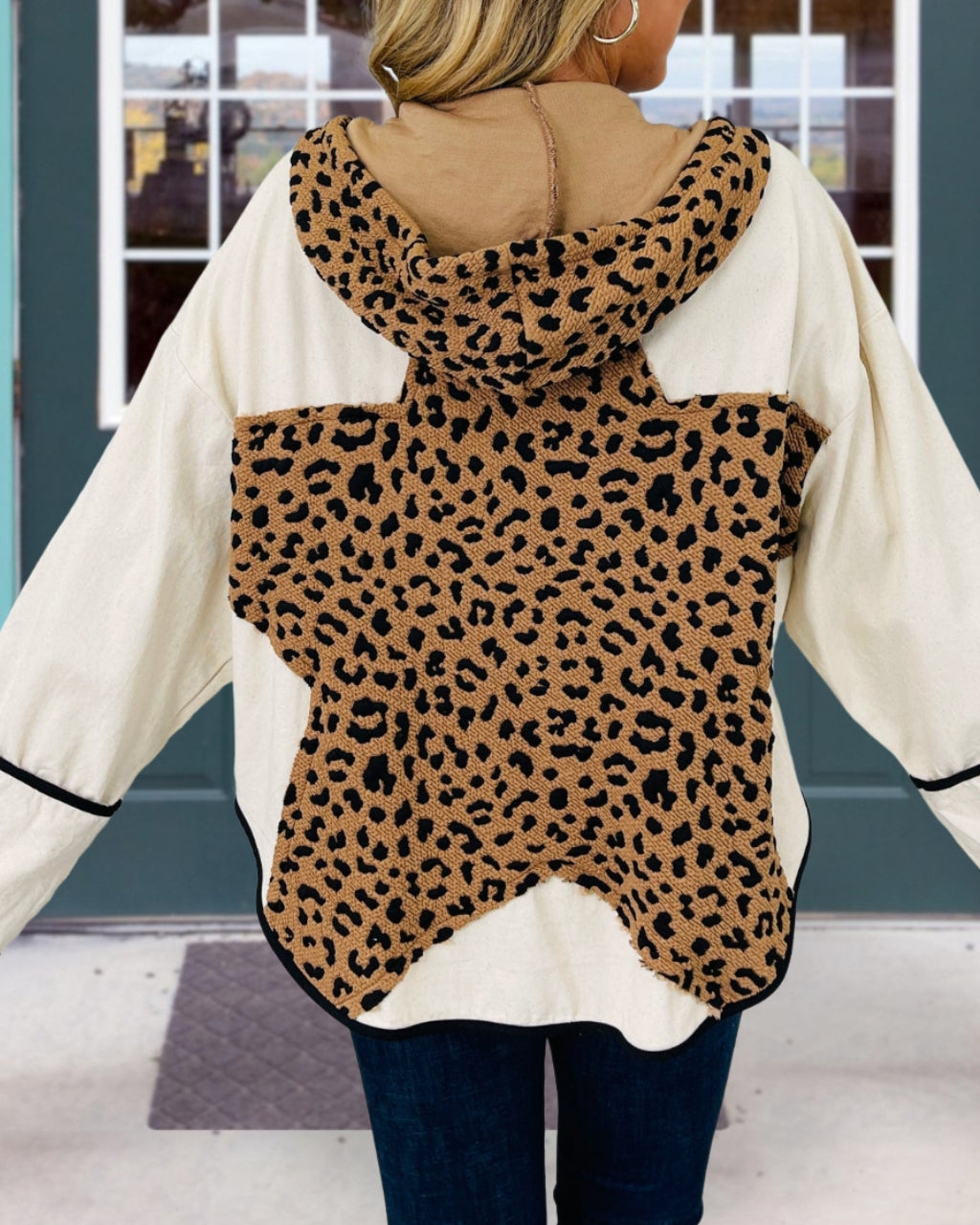 Playful Leopard Hoodie Jacket