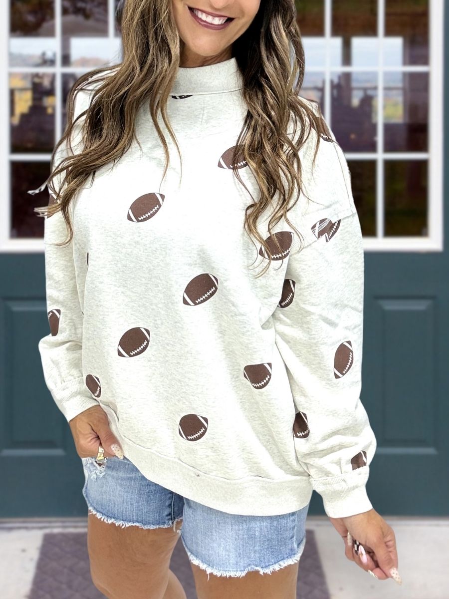 Game Day Football Print Pullover