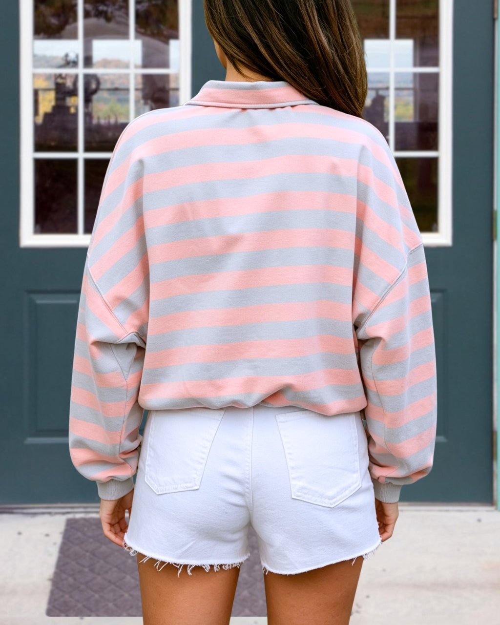 Special Striped Collar Top