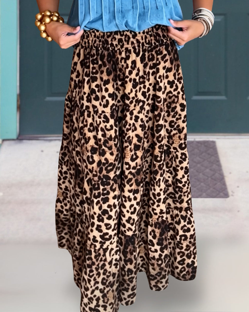 Trendy Leopard Print Skirt