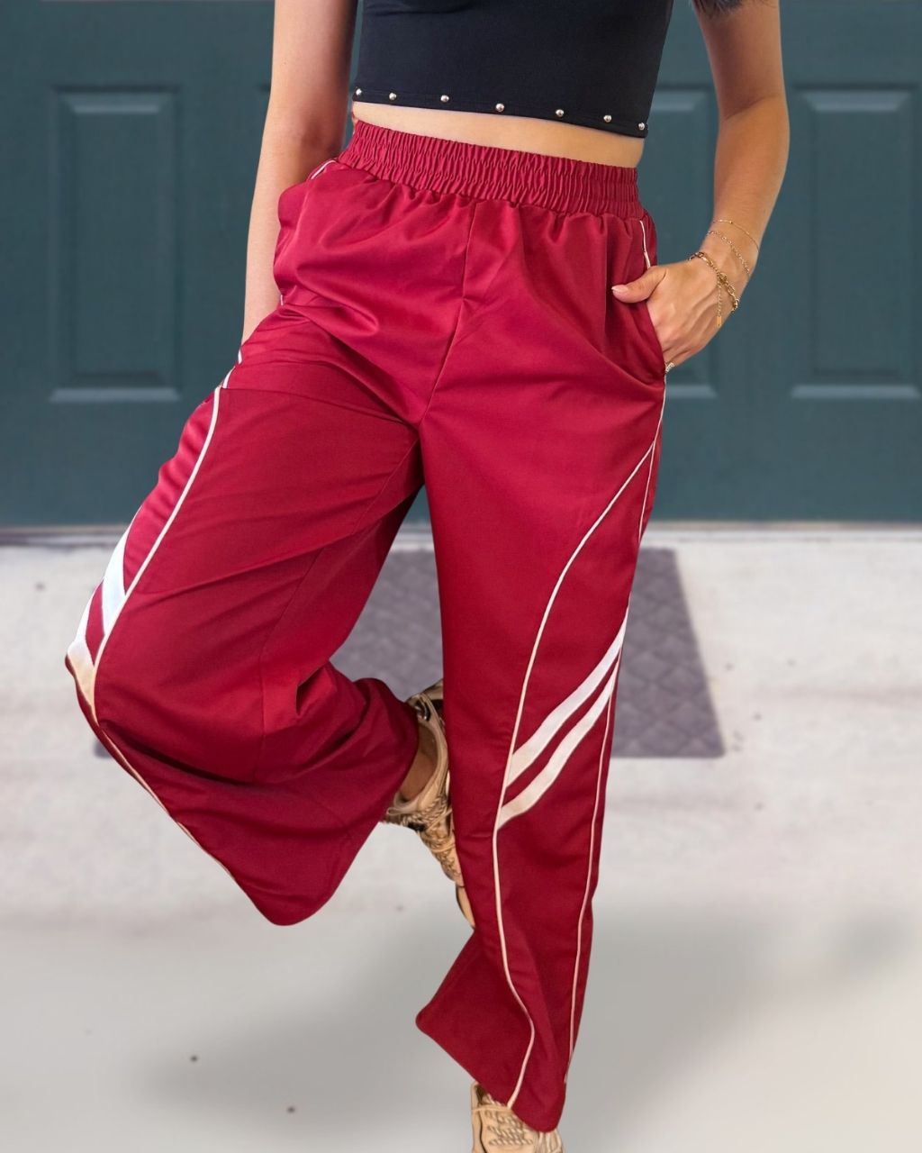 Gameday Striped Loose Fitting Sports Pants