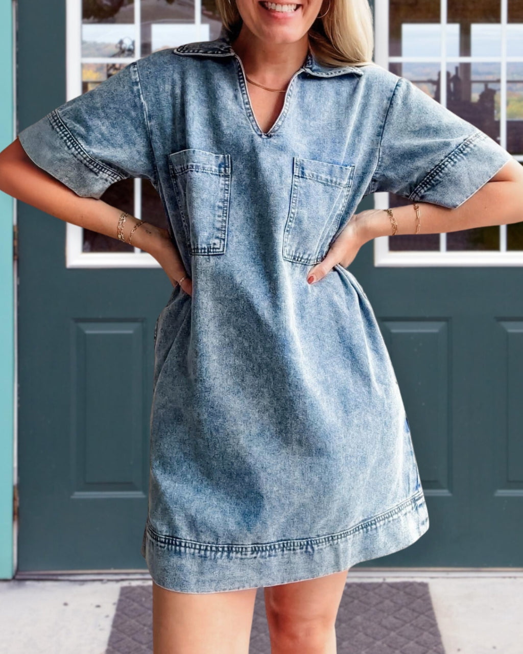 New Level Denim Mini Dress