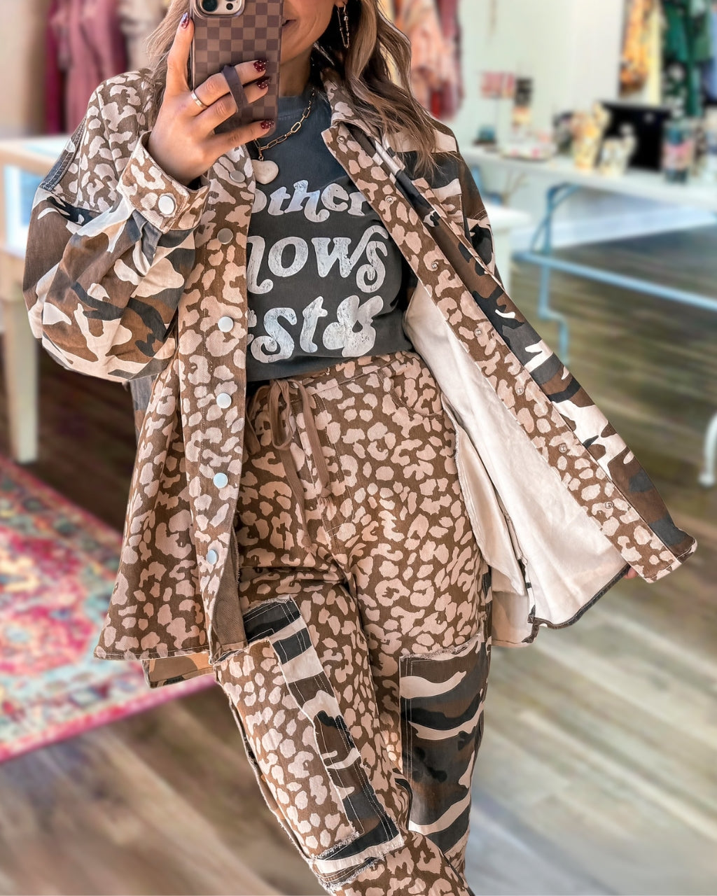 Leopard Camouflage Washed Jacket