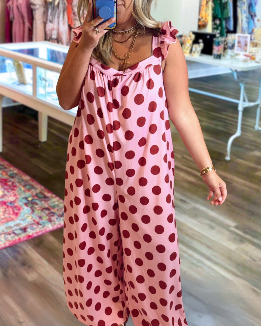 Stylish Polka Dot Jumpsuit