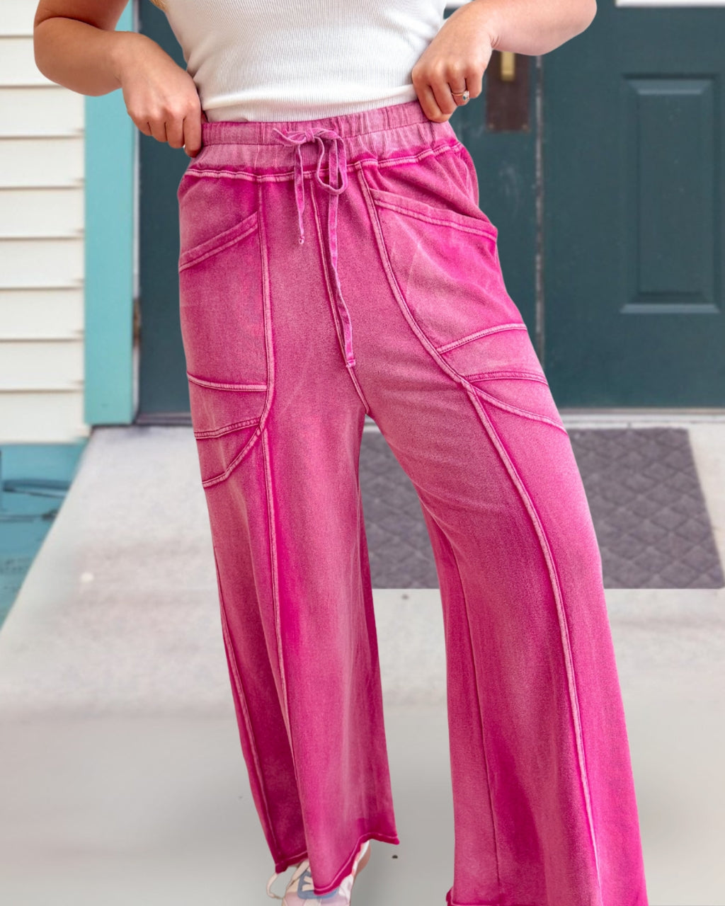 Lived In Relaxed Washed Wide Leg Pants