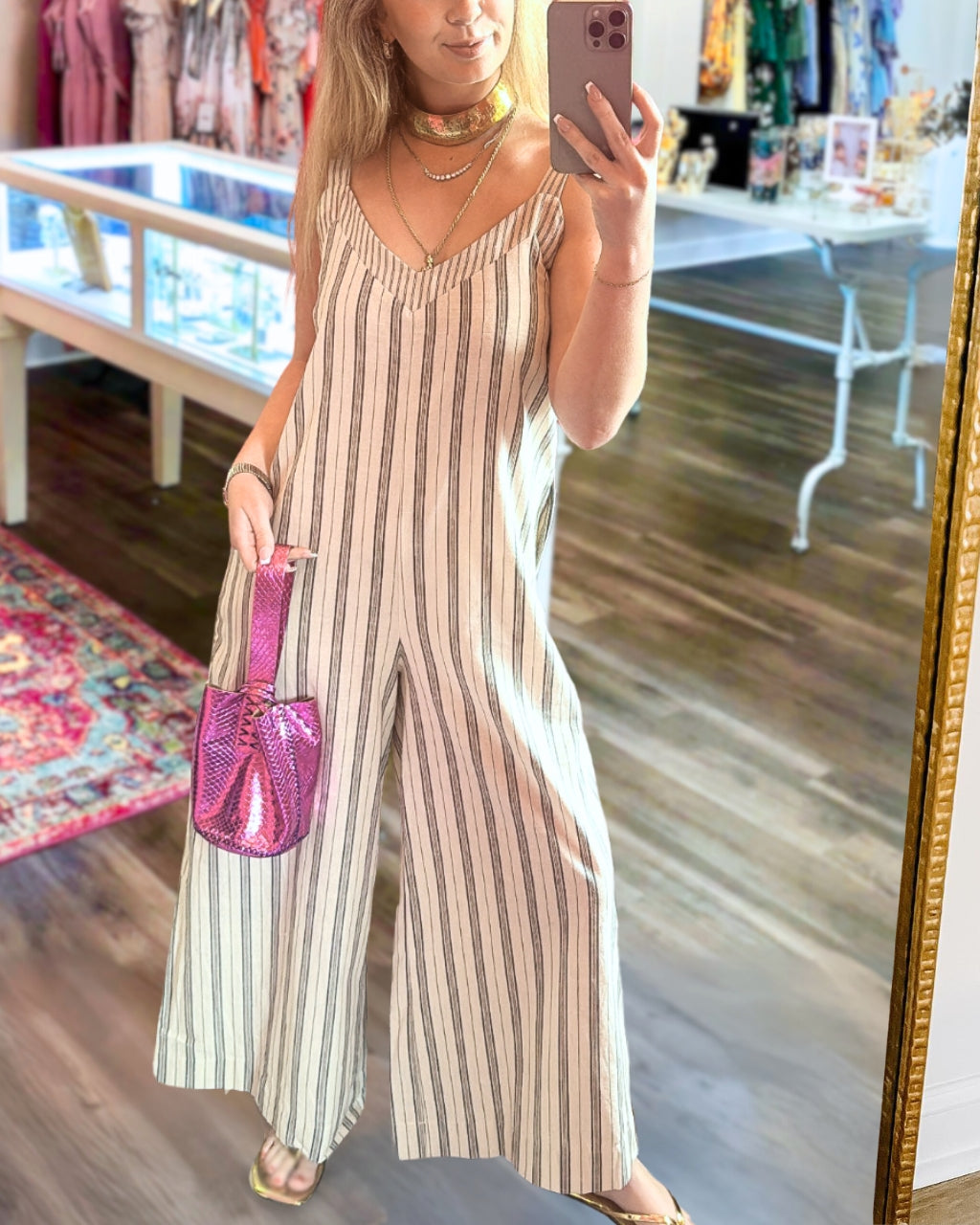 Polished Pinstripe Jumpsuit