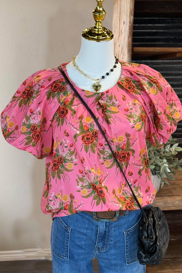 Romantic Rose Crewneck Top