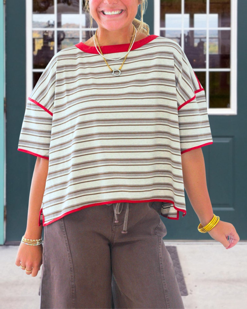 Versatile Striped Essential Top