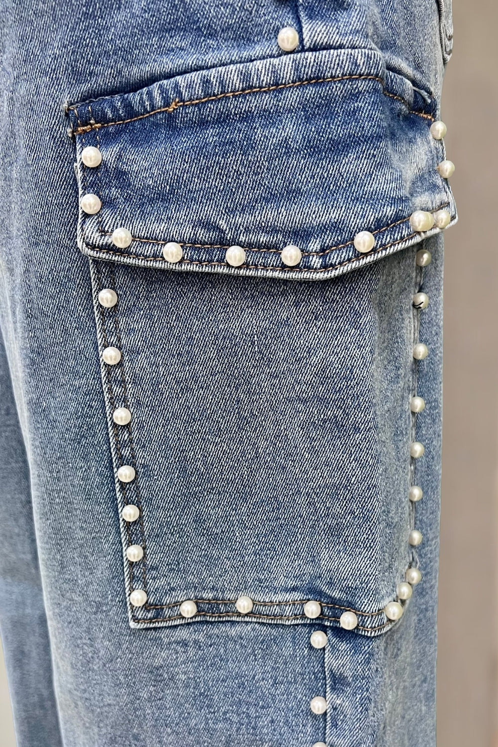 Refinement Pearl-Trimmed Jeans