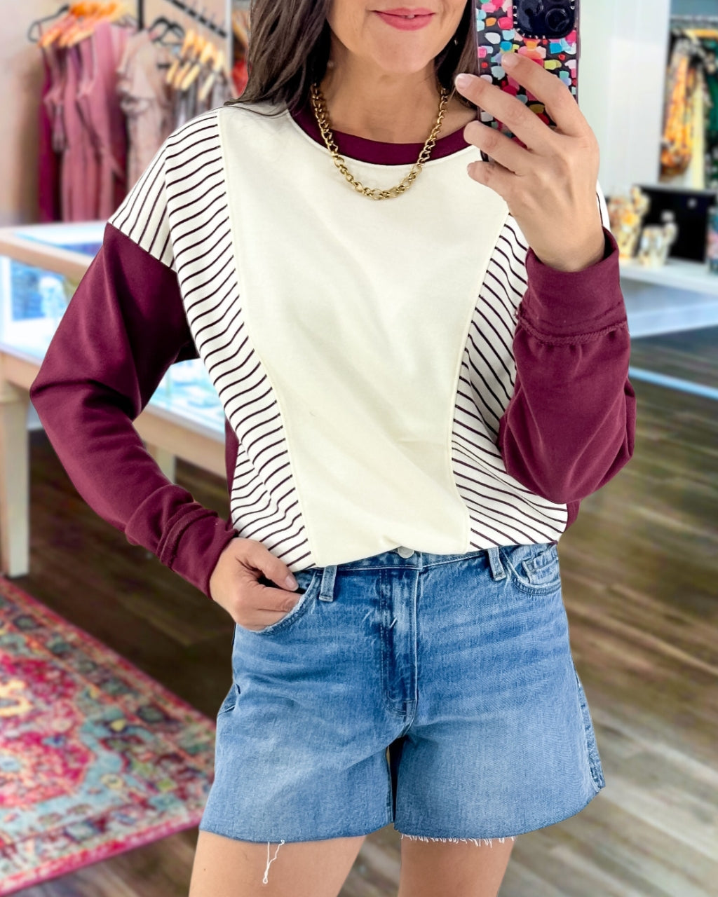Cozy Playful Striped Pullover