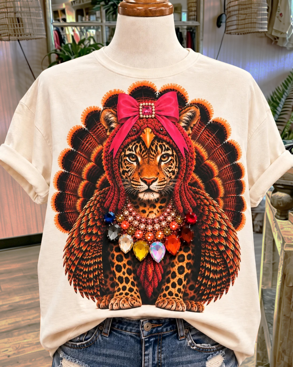 Unique Turkey Cheetah Print T-Shirt