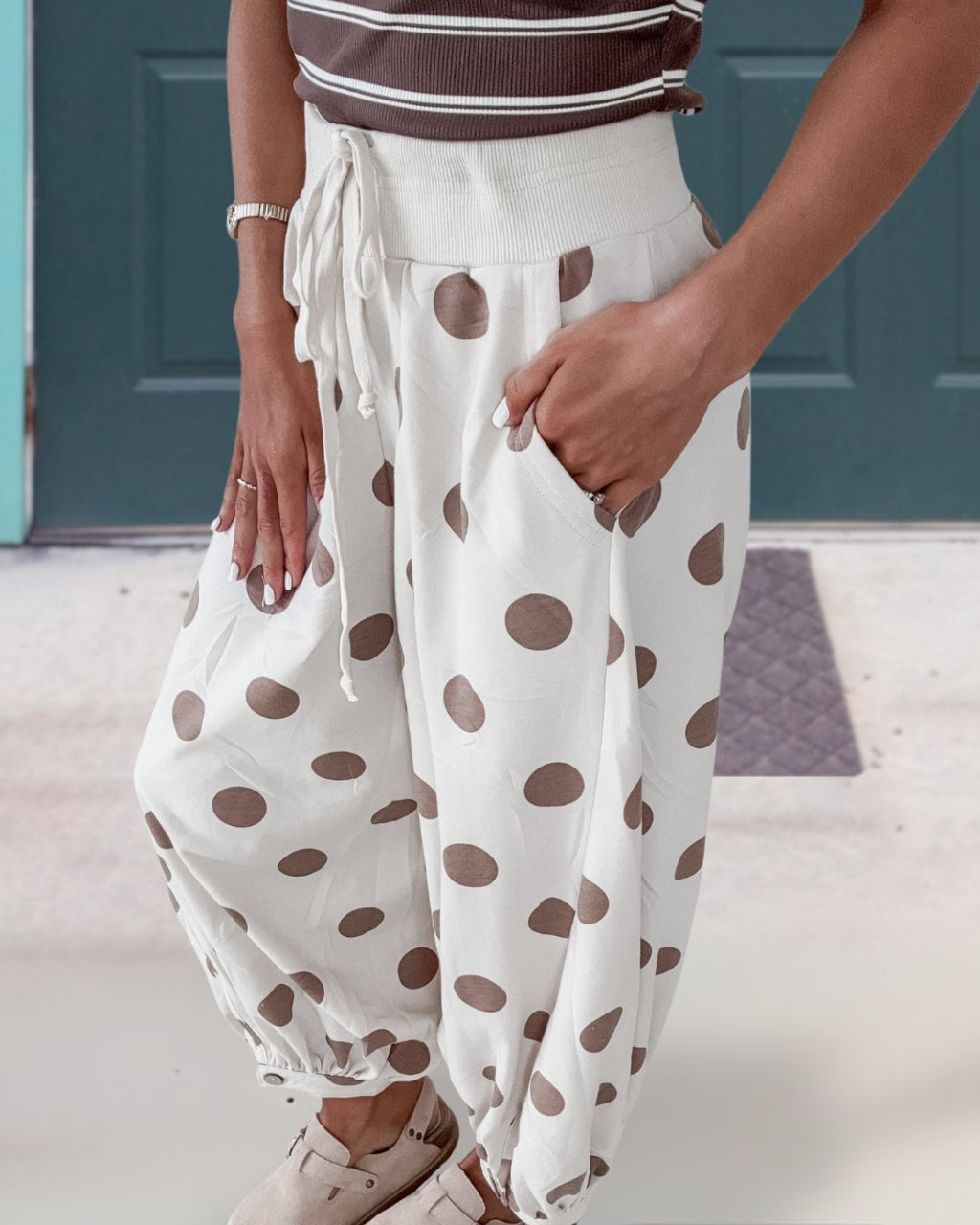 Polka Dot Jogging Pants