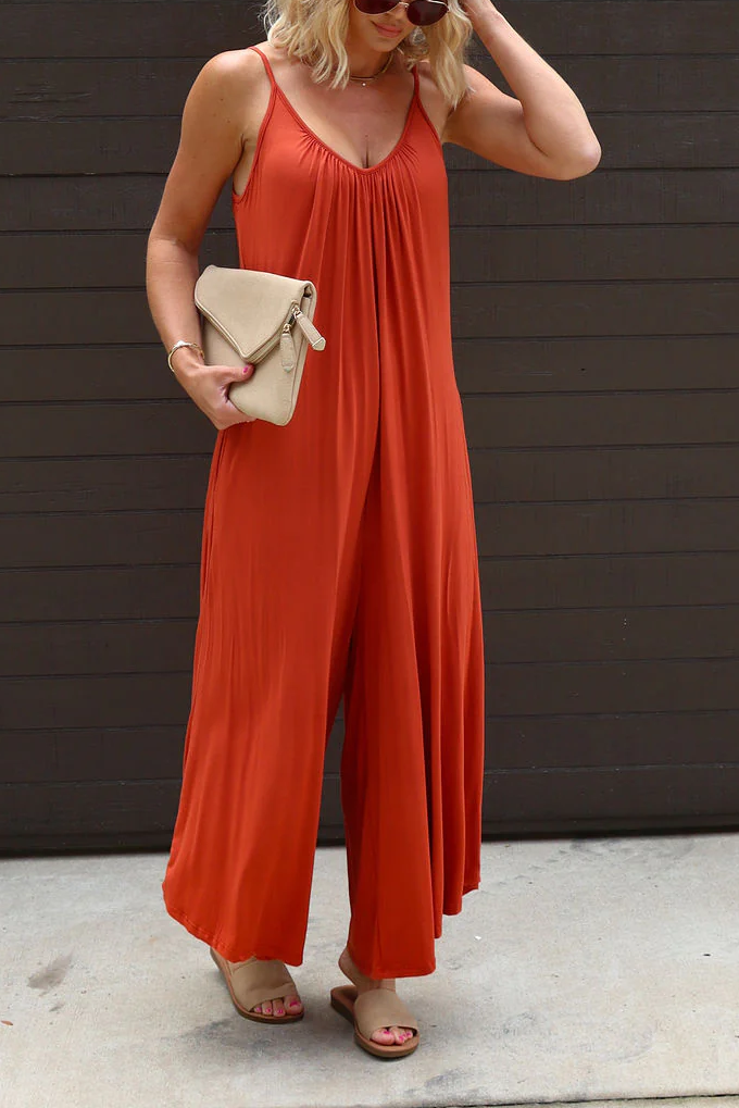 Sling Pocket Wide Leg Jumpsuit