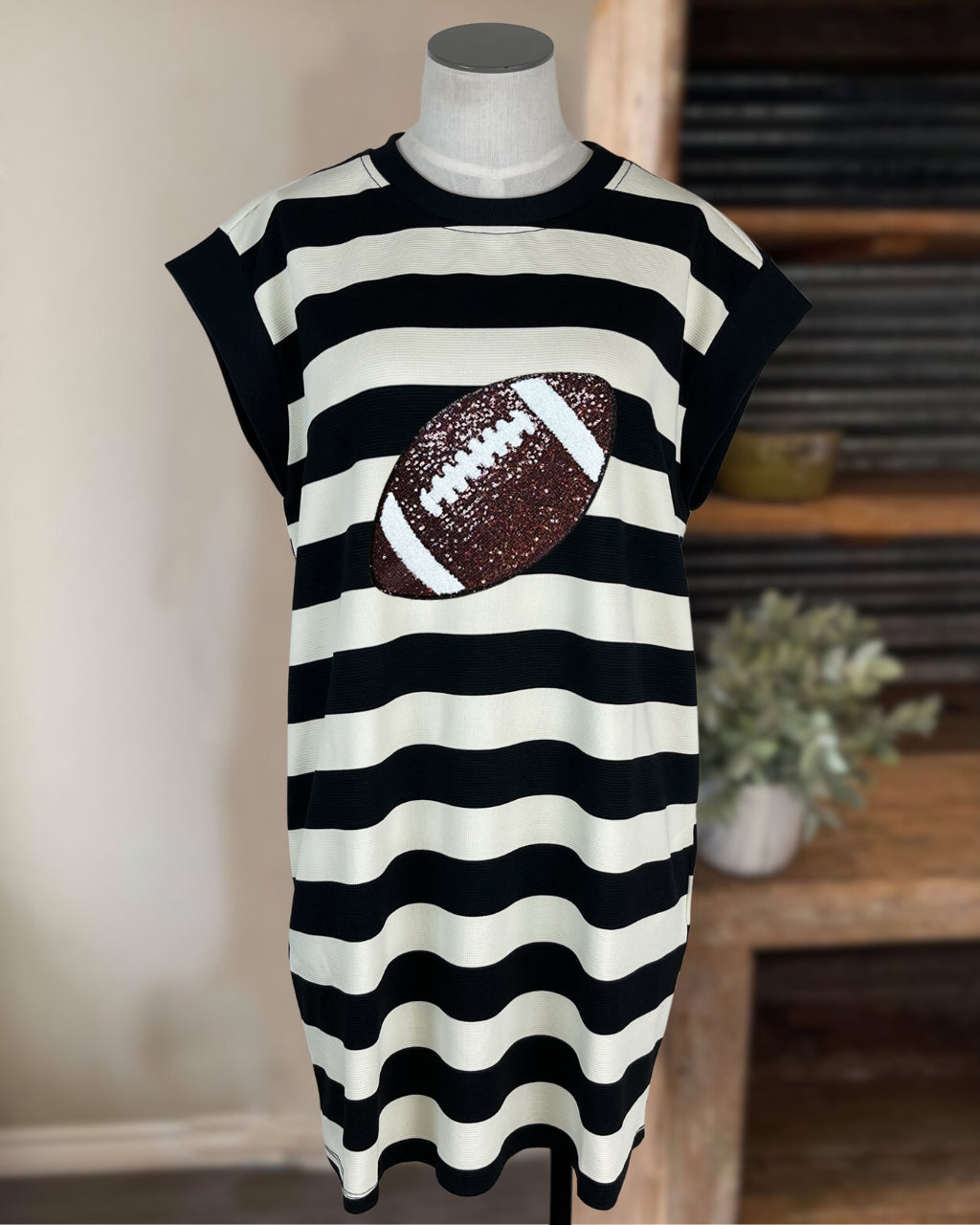 Football Sequin Striped Dress