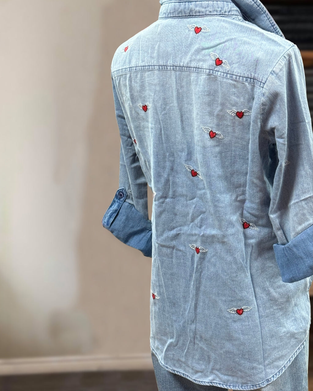 Free Heart Denim Shirt