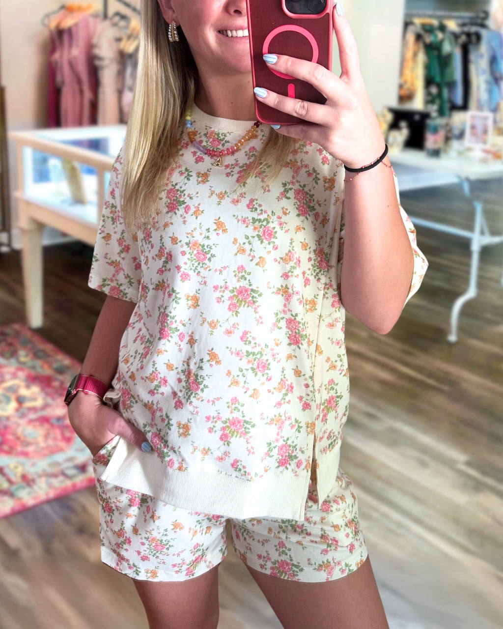 Fresh Stylish Floral Shorts Set
