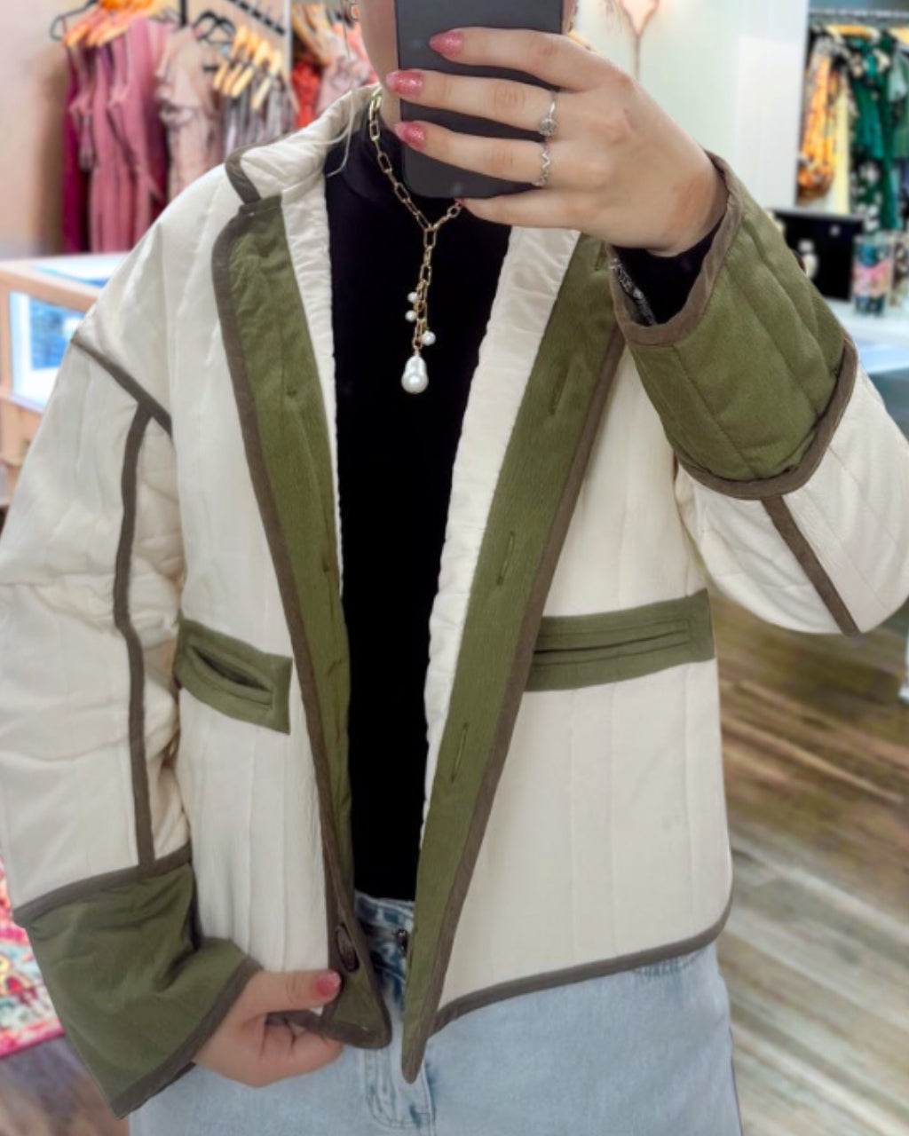 Fashionable Quilted Patchwork Jacket